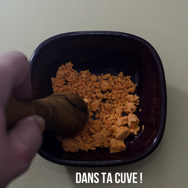 Écraser la vitamine C
